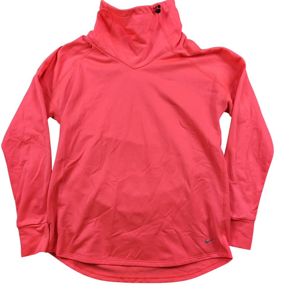 Nike Running Women's Relay‎ Dri-Fit Funnel Neck Thumbhole Top Pink Size S